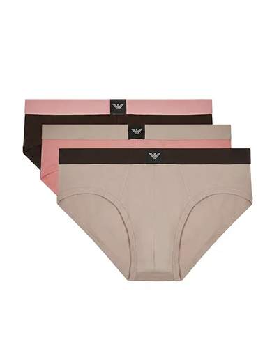 EMPORIO ARMANI Slip uomo Armani 3 pack: comfort essenziale e colori moderni