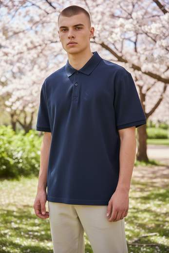 STILL Polo Uomo Tinta Unita Basic - Manica Corta Casual Elegante