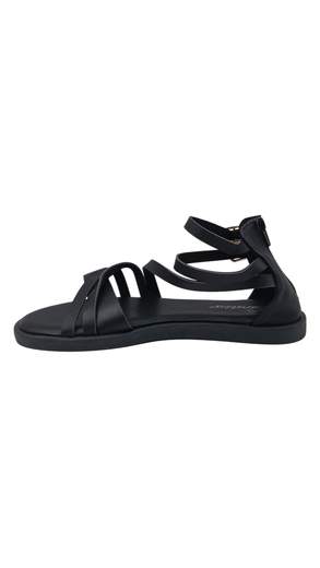Sandali Donna Flat con Fasce Incrociate e Doppio Cinturino