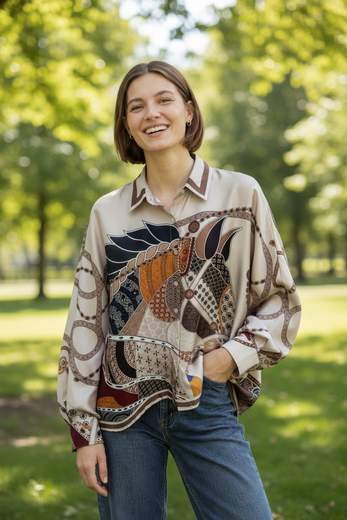 STILL Camicia Fantasia Foulard Multicolore