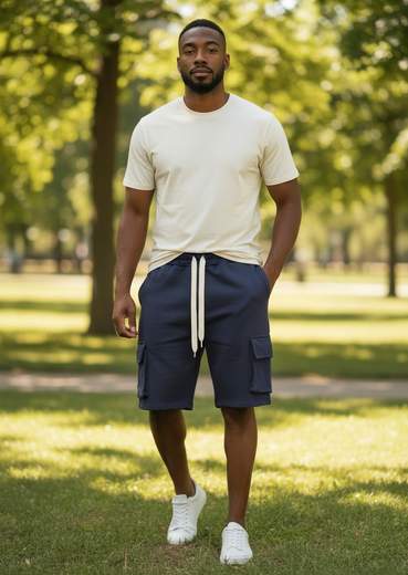 STILL Bermuda Cargo Uomo - Pantaloncini Tasche Laterali