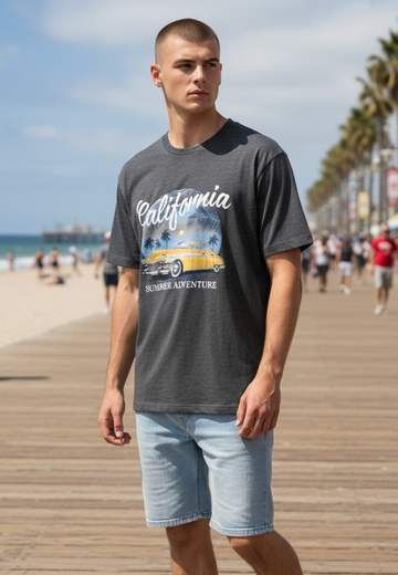 STILL T-Shirt Uomo California Summer Adventure Vintage