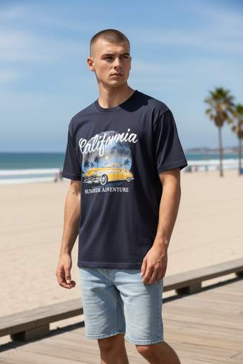 STILL T-Shirt Uomo California Summer Adventure Vintage