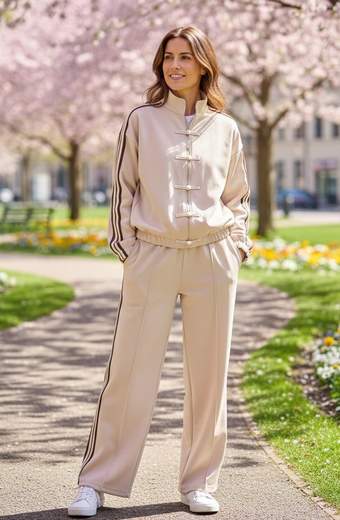 STILL Tuta Casual Chic con Giacca e Pantalone Coordinati