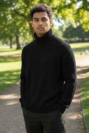 STILL Maglione Dolcevita Uomo: eleganza essenziale e texture contemporanea