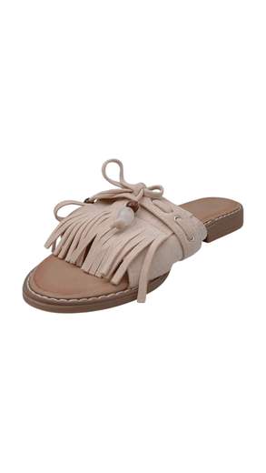 STILL Ciabatte Donna con Frange e Perline Decorative