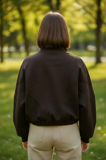 STILL Giacca con Zip e Colletto Alto