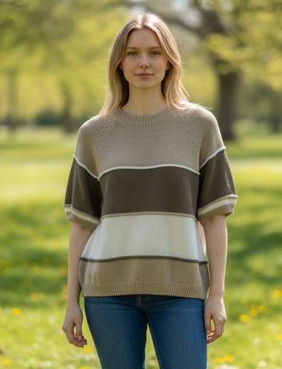 STILL Maglia Donna Mezza Manica in Maglia – Comfort Moderno e Stile Casual Chic