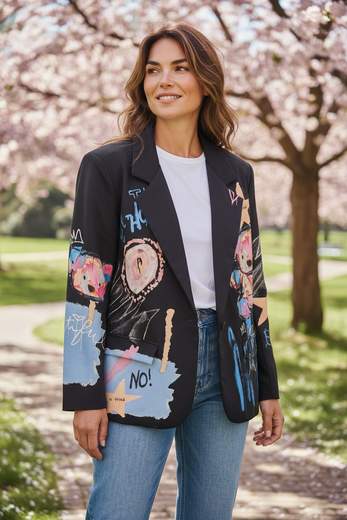 STILL Giacca Blazer Donna Fantasia – Stile Unico e Personalità Decisa