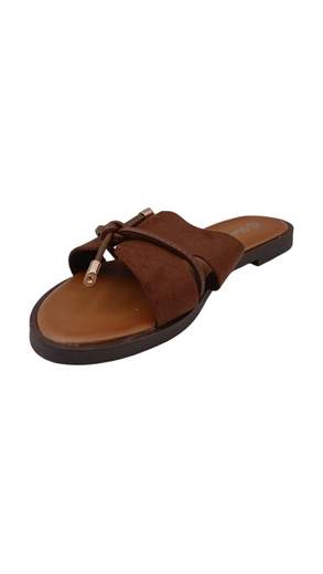 STILL Ciabatte Donna Flat con Fascia Ampia e Laccetto Decorativo