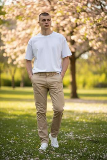 STILL Pantalone Uomo Chino Slim Fit – Stile Retro Casual