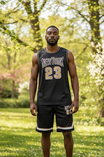 STILL Completo Basket Uomo New York - Canotta + Shorts Sportivi