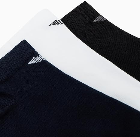 EMPORIO ARMANI Calzini Emporio Armani Uomo 3-Pack Cotone Stretch – Calze Corte
