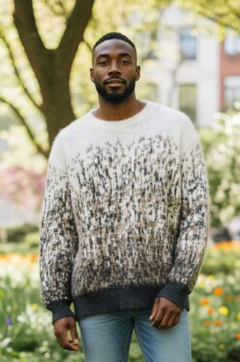 STILL Maglione Uomo Degradé: texture sofisticata e stile casual contemporaneo