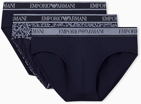 EMPORIO ARMANI Slip Uomo Emporio Armani 3 Pack in Cotone Stretch – Comfort e Stile Iconico