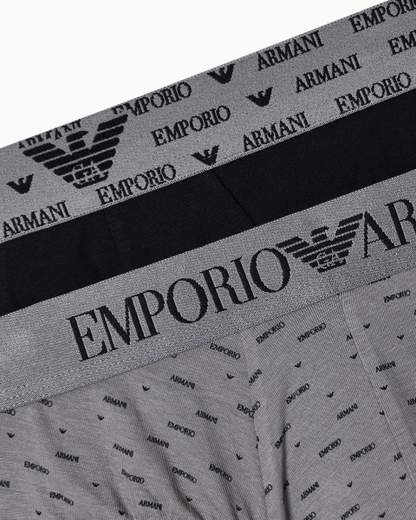EMPORIO ARMANI Slip Uomo Armani 2 pack: comfort stretch e design stampato distintivo