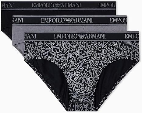 EMPORIO ARMANI Slip Uomo Emporio Armani 3 Pack in Cotone Stretch – Comfort e Stile Iconico