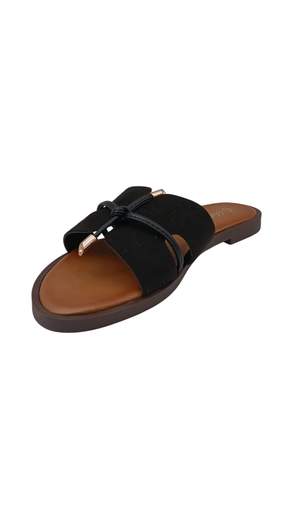 STILL Ciabatte Donna Flat con Fascia Ampia e Laccetto Decorativo