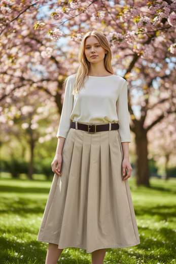 STILL Gonna Midi Donna a Ruota – Eleganza Fluida e Stile Senza Tempo