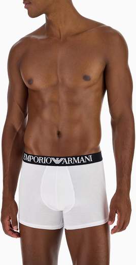 EMPORIO ARMANI Boxer Uomo Bi-Pack in Cotone Elasticizzato