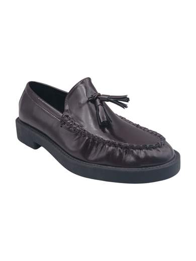 Mocassino Donna Marrone con Nappine e Suola Platform