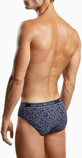 Slip Uomo Emporio Armani in Cotone Stretch Confezione 3 Pezzi