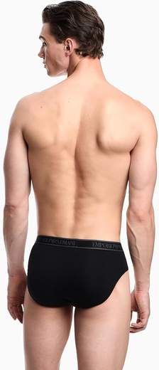 Slip Uomo Emporio Armani in Cotone Stretch Confezione 3 Pezzi