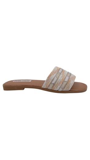 Ciabatte Donna Estive con Fascia Intrecciata Decorata