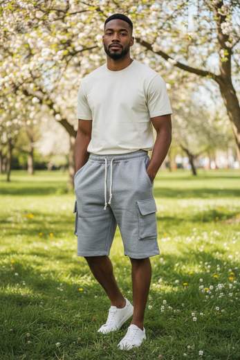 STILL Bermuda Cargo Uomo - Pantaloncini Tasche Laterali