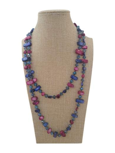 STILL Collana Donna Lunga Multistrato con Perline Colorate