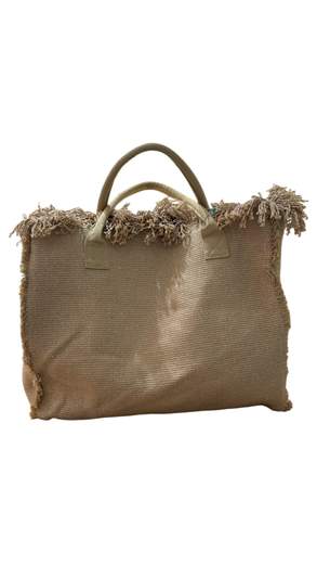 Borsa Mare Donna con Frange e Manici Doppi