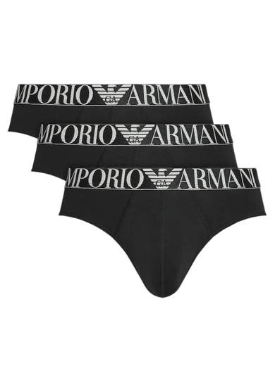 EMPORIO ARMANI Slip Uomo Emporio Armani 3 Pack Cotone Stretch – Comfort Premium e Stile Iconico