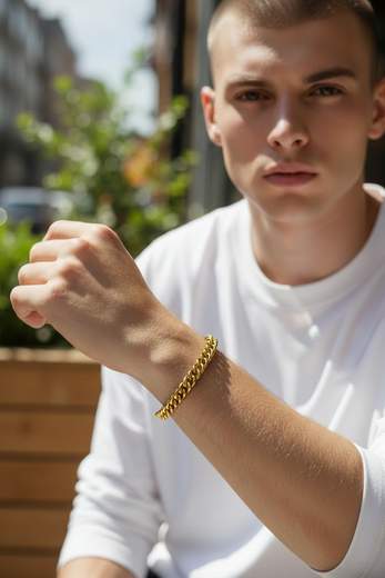 Bracciale Cuban  Argento da Uomo