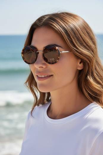 Occhiali da Sole Donna Round Vintage
