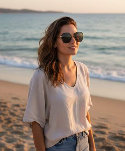 STILL Occhiali da Sole Donna Oversize Geometrici – Montatura Elegante con Lenti Sfumate UV