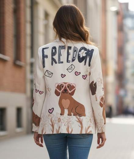 STILL Giacca Fantasia con Cagnolino