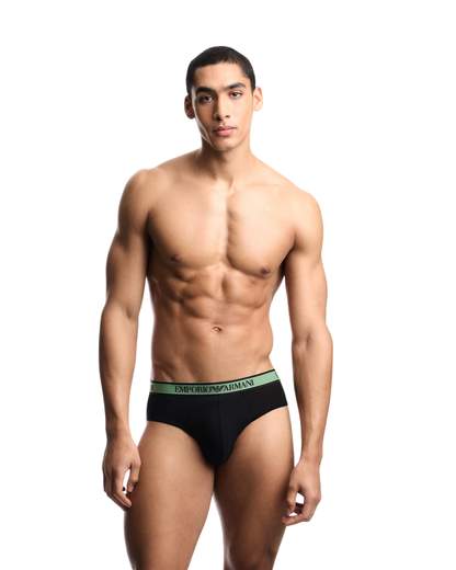 EMPORIO ARMANI Slip Uomo 3 Pezzi in Cotone con Logo