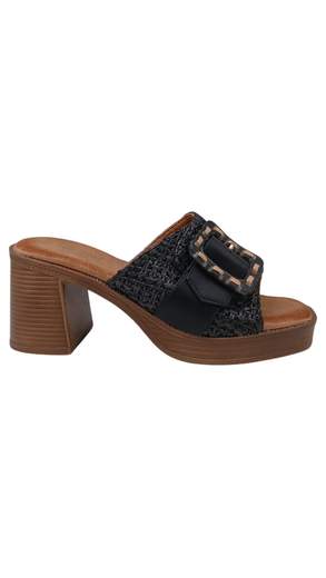 Sandali Donna con Tacco Comodo e Maxi Fibbia