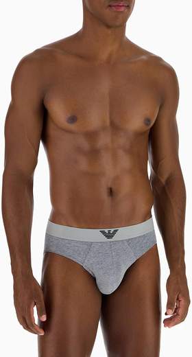EMPORIO ARMANI Slip Uomo Bi-Pack in Cotone Elasticizzato