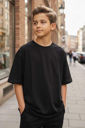 STILL T-Shirt Junior Oversize con Stampa Posteriore