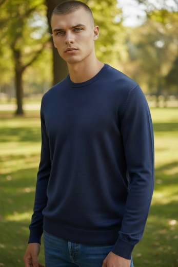 Maglione Uomo Girocollo a Maniche Lunghe