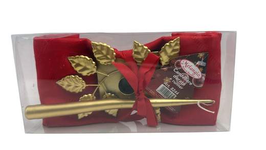 STILL CANDELIERA NATALE + CANDELA + RUNNER