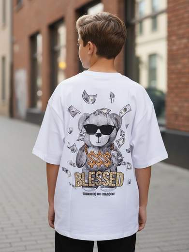 STILL T-Shirt Junior Oversize con Stampa Posteriore