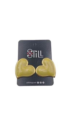 STILL Orecchini Cuore Vintage Smaltati Gold