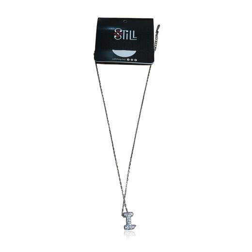 STILL Collana Donna con Ciondolo a Lettera e Strass – Oro e Argento