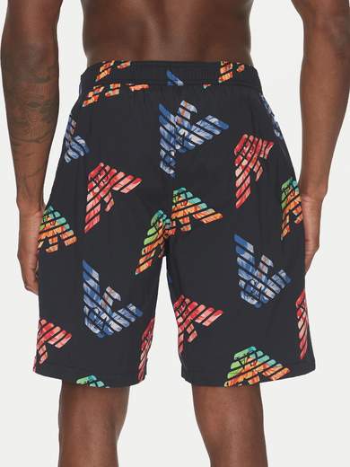 EMPORIO ARMANI Costume boxer uomo Emporio Armani con stampa all-over e coulisse