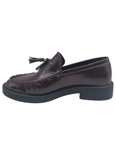 Mocassino Donna Marrone con Nappine e Suola Platform