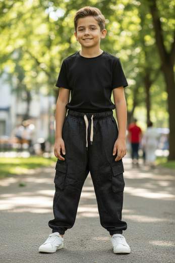 STILL Pantalone Cargo Bambino con Elastico in Vita – Comfort, Stile Urbano e Massima Libertà di Movimento