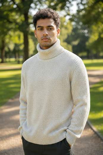 STILL Maglione Dolcevita Uomo: eleganza essenziale e texture contemporanea