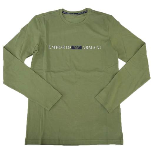 EMPORIO ARMANI T-shirt uomo Emporio Armani manica lunga cotone elasticizzato regular fit